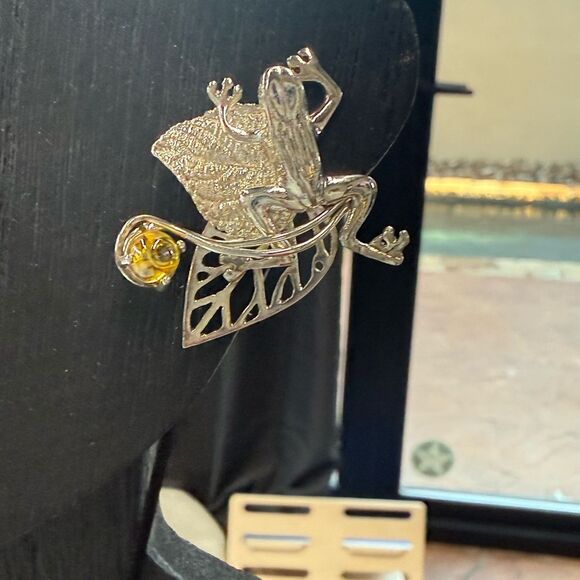 Citrine Frog Earrings and pendant set New 925 sterling silver - Picture 7 of 14